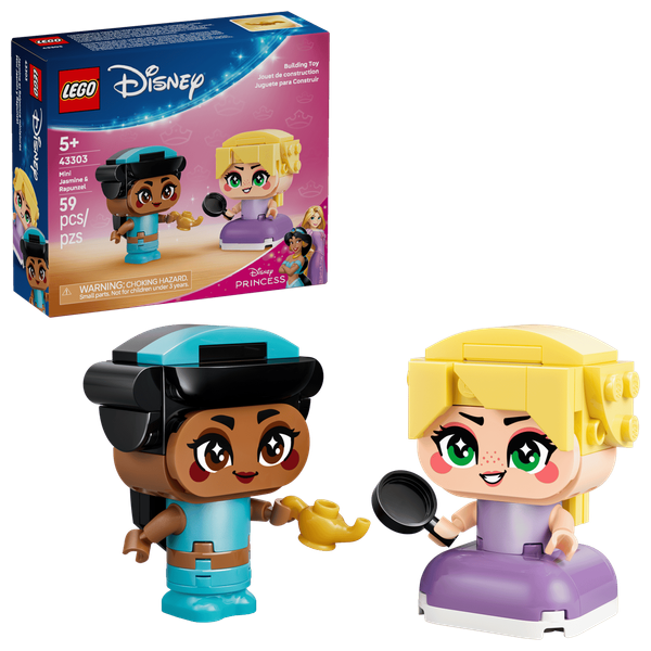  لعبة ليغو ديزني برنسس ميني ياسمين ورابونزل 43303 - مجسم شخصيات أميرات - 59 قطعة 