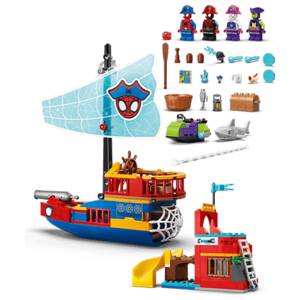 LEGO Spidey Pirate Ship for Spidey Team 11208 - Super Adventures Figure - 201 Pieces 