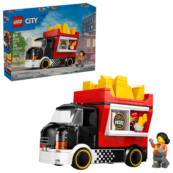 لعبة ليغو سيتي عربة طعام البطاطا 60488 - مجسم شاحنة وجبات سريعة - 216 قطعة 