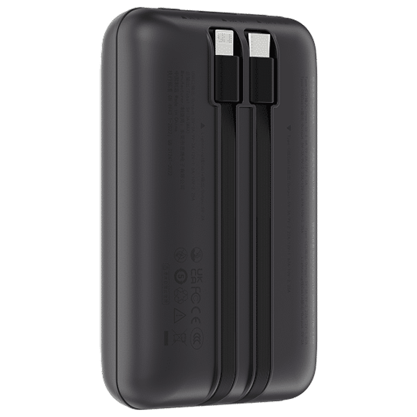  باور بانك ديفيا  - 20,000 مللي امبير، شحن 22.5 واط ، كيبلين مدمجين - رمادي 