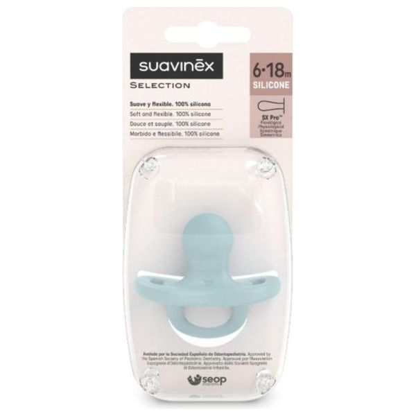  Suavinex Baby Pacifier - 6-18M - Blue 