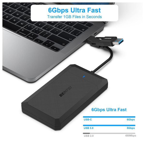  حافظة قرص صلب خارجي بنفي - مقاس 2.5 انج 