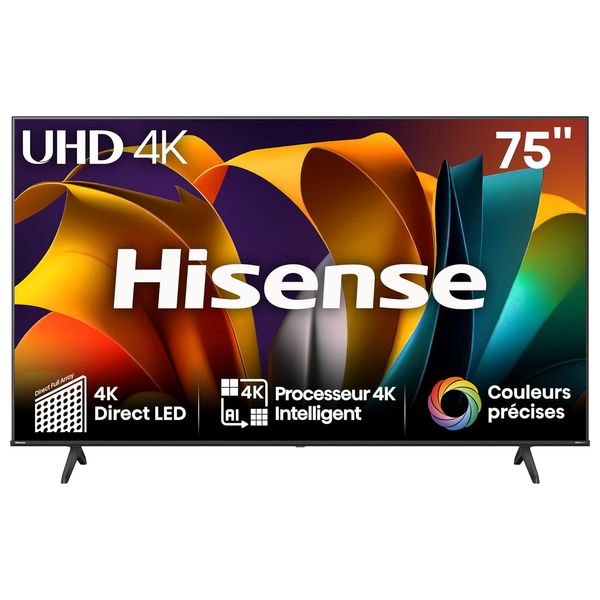  Hisense 75-Inch 75A6NSeries - Smart - 4K - Ultra HD - 60Hz 
