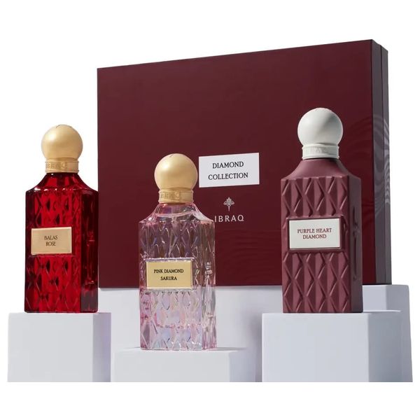  Ibraheem Al.Qurashi Maroon Diamond Collection Perfume Set - 3 x 75ml 