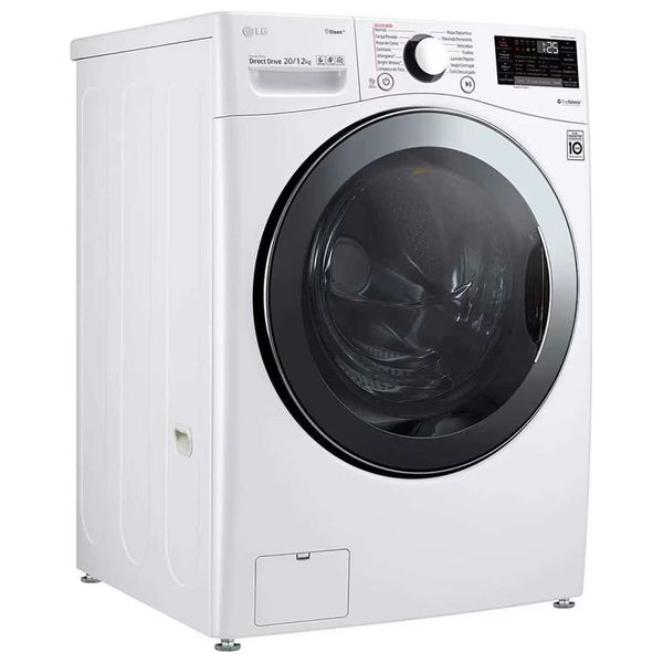  غسالة ومجففة ال جي فتحة امامية - WDV2102WRV - 20/12 كغم - انفرتر - ابيض 