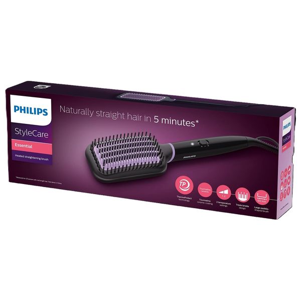  Philips BHH880/03 - StyleCare Essential Heated Straightening Brush - Black 