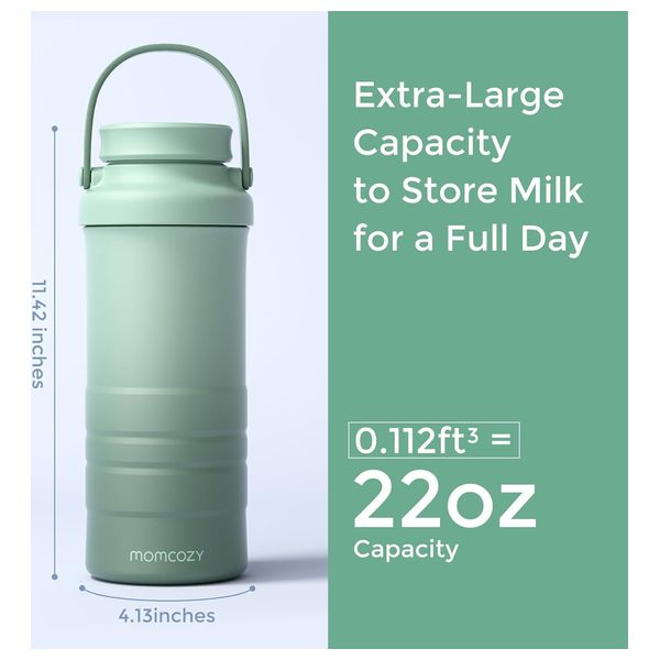 مومكوزي مبرد حليب الثدي المحمول - اخضر