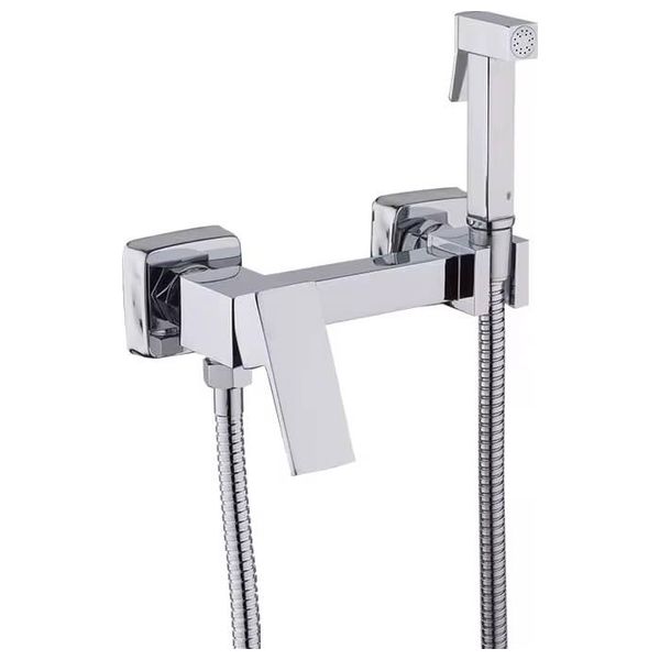 Lazord Wall Mounted Mixer with Handheld Bidet Sprayer - Nickel Copper