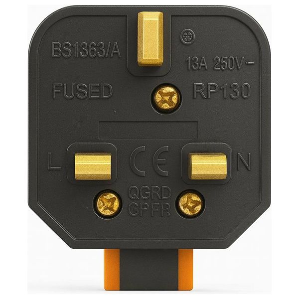 Lazord UK 3-Pin Plug with Fuse - White