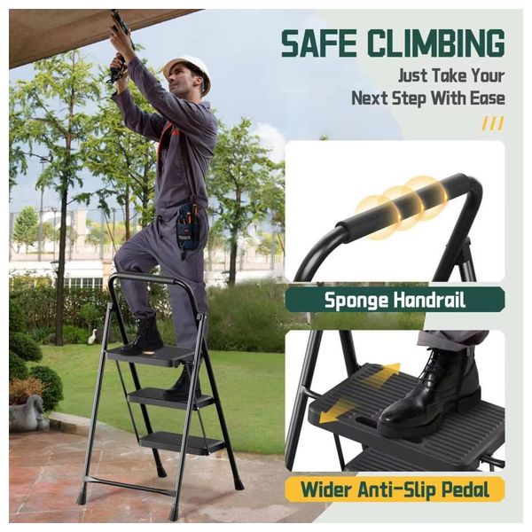 Lazord just-3 - Home Folding Ladder - 3 Step