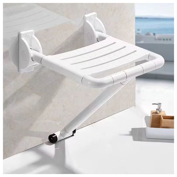 Lazord ABS05 - Wall-Mounted Folding Shower Seat - White