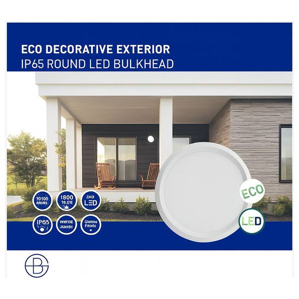  لازورد كشاف LED خارجي ديكوري دائري - ابيض 