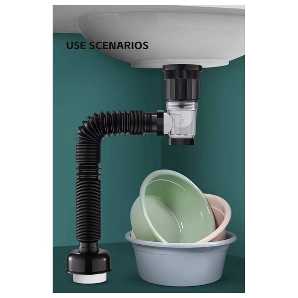 Lazord Pop-Up Basin Drain - Very Black