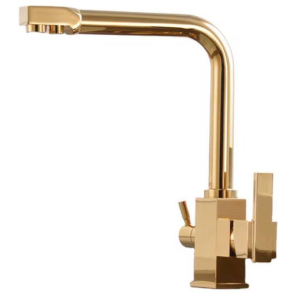 Lazord Dual Outlet Kitchen Mixer Faucet - Gold