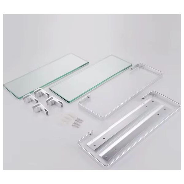 Lazord H219 - Double Layer Wall-Mounted Shelf - Glass
