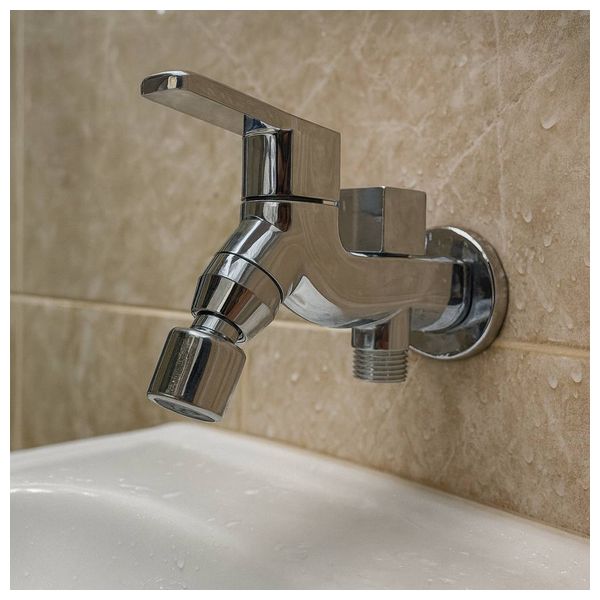  Lazord Double Chrome Faucet - Nickel Copper 