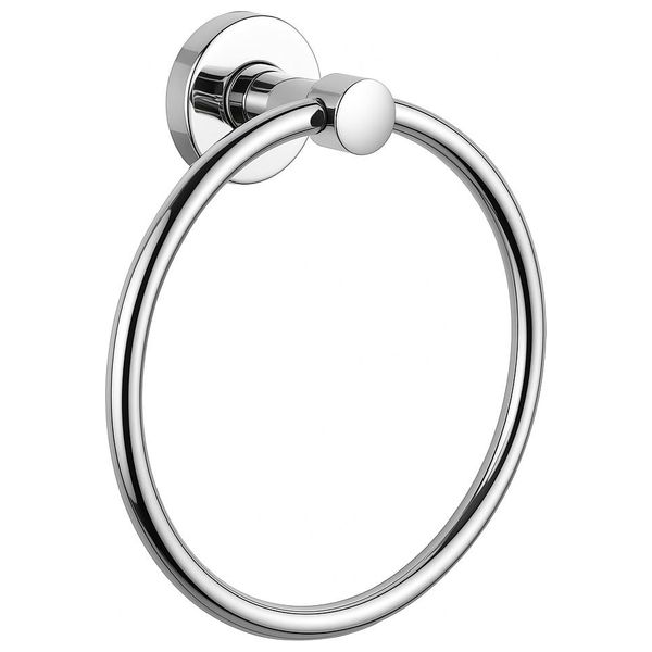 Lazord Wall-Mounted Round Towel Holder - Silver