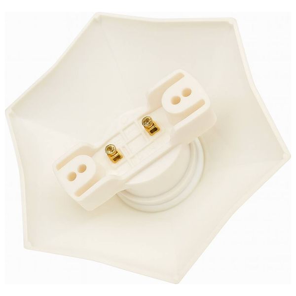  Lazord Heat Resistant Plastic Lamp Holder - White 