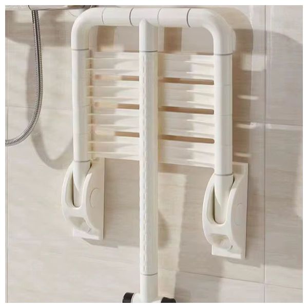 Lazord ABS05 - Wall-Mounted Folding Shower Seat - White