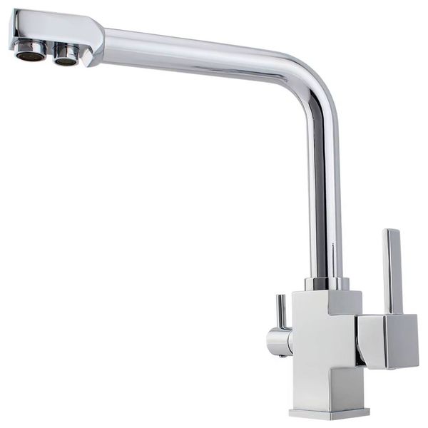 Lazord Dual Outlet Kitchen Mixer Faucet - Nickel Copper