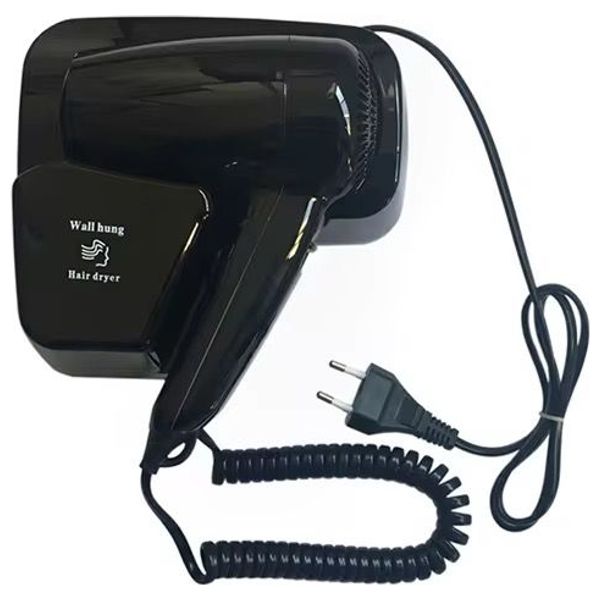 Lazord Wall-Mounted Hair Dryer - Very Black