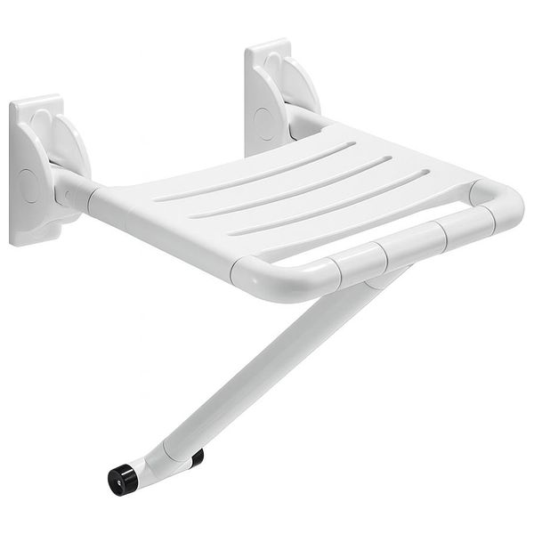 Lazord ABS05 - Wall-Mounted Folding Shower Seat - White