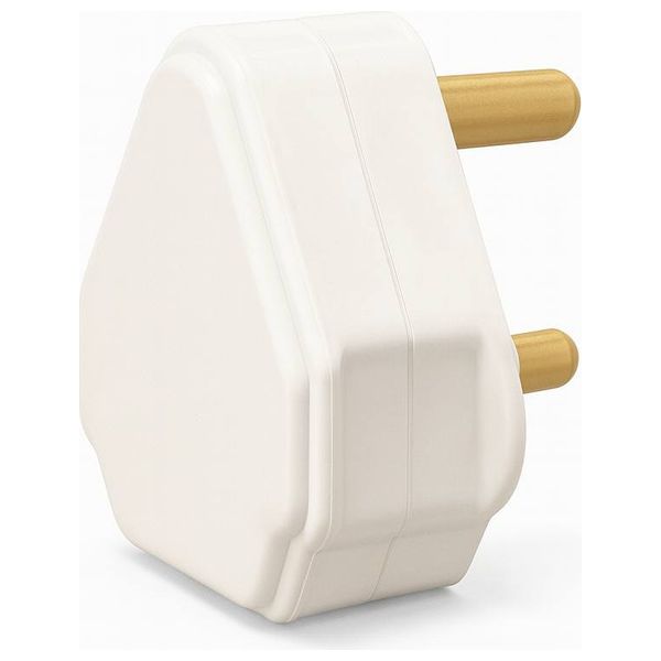 Lazord 3-Pin Electrical Plug - White