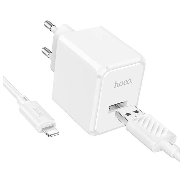  شاحن هوكو فئة CS11A -  لايتينغ - 1 متر - ابيض 