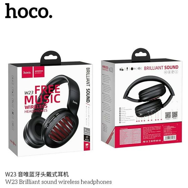 HOCO W23 - Bluetooth Headphone Over Ear - Up To 300mAh - Bluetooth 5 - Black