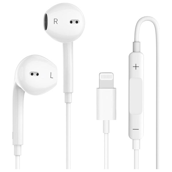  Green Lightning Earphone – In-Ear Headphones – White 