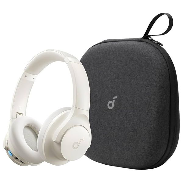 سماعة بلوتوث حول الأذن انكر Q11i - الغاء الضوضاء - بطارية تعمل لمدة 60 ساعة - ابيض 