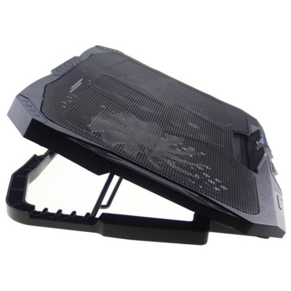  قاعدة تبريد لابتوب Coolpad S18 - عدد 4 مراوح - إضاءة LED - مستويات ارتفاع قابلة للتعديل - لابتوب حتى 17-انج 