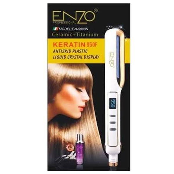  Enzo EN-5000S - Professional Hair Straightener - 950°F - White 