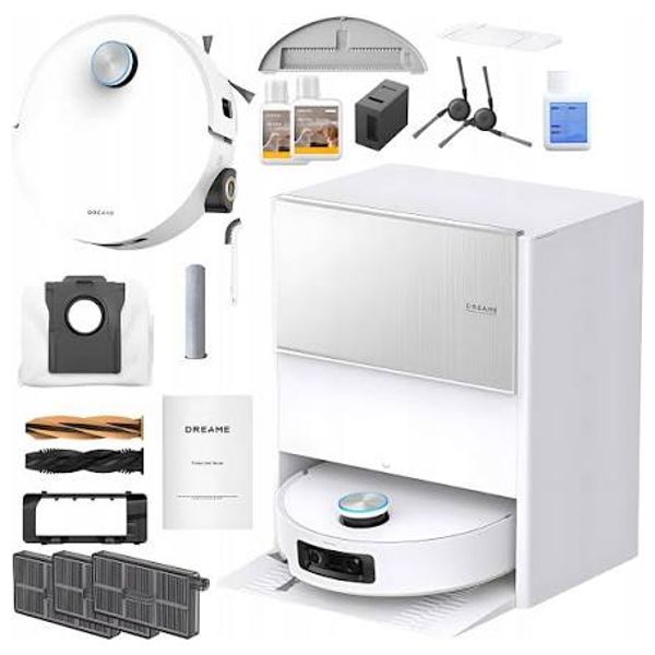  Dream Aqua10-Ultra-Roller-Complete - Smart Robot Vacuum Cleaner - 30000 Pa Suction Power - White 