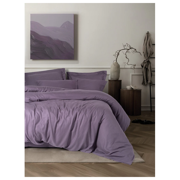  SADAF Comforter Cover Set, Double , 200 x 220cm - 4 Piece - Plum 