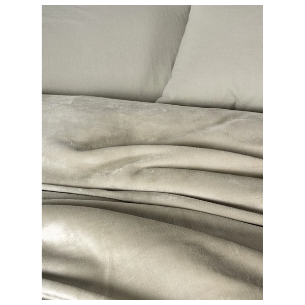  صدف طقم غطاء لحاف مزدوج 220 × 200 سم - 4 قطع - حجري 