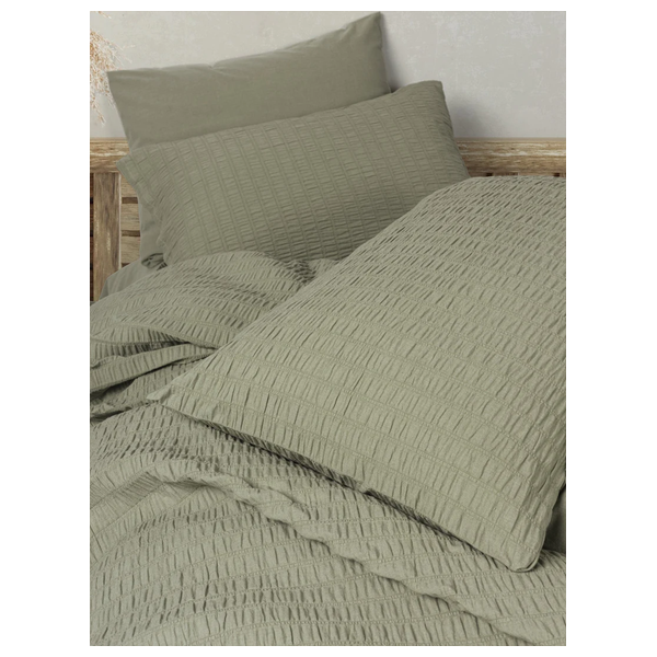  SADAF Comforter Cover Set, Double , 200 x 220cm - 6 Piece - Green 