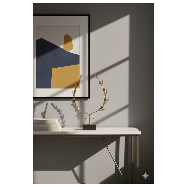  صدف تمثال إكليل كريستالي - DG682B - بنفسجي 