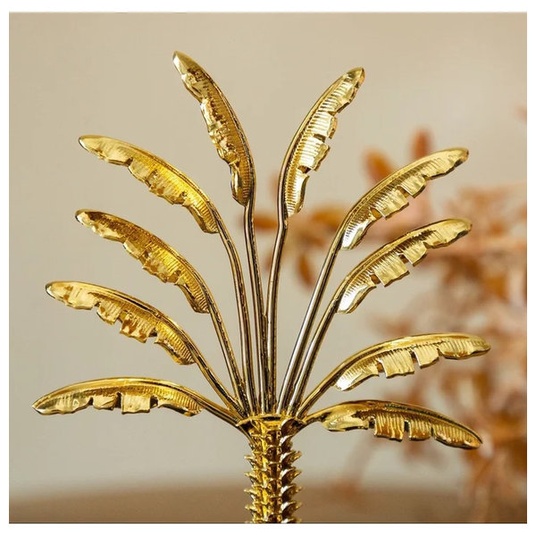 SADAF J19 - Exotic Palm Tree Desk Sculpture - Gold 