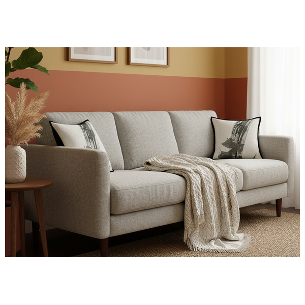  صدف وسادة جرافيكية عصرية باللونين الأبيض والأسود 