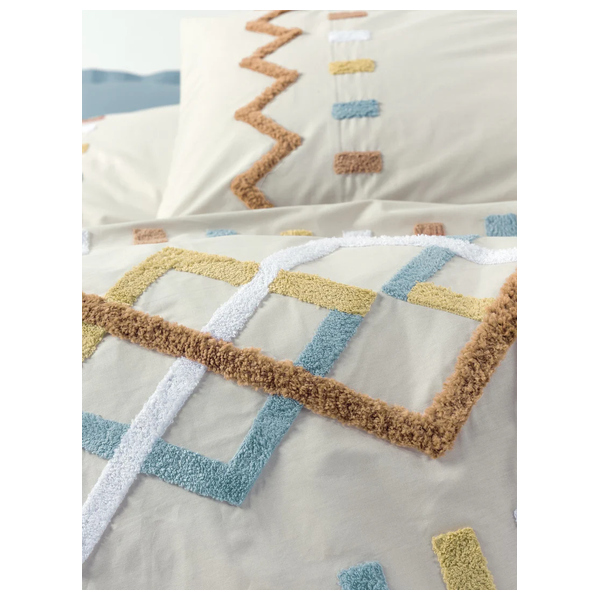  صدف طقم غطاء لحاف مزدوج 220 × 200 سم - 6 قطع - بنعناع 