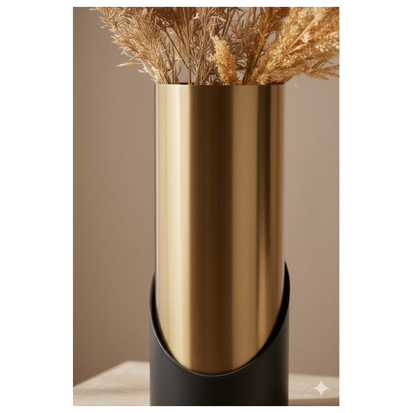  صدف مزهرية - D93A - ذهبي 