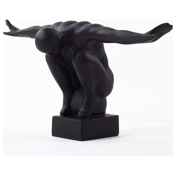  صدف تمثال غوص تجريدي - HT2740 - اسود 