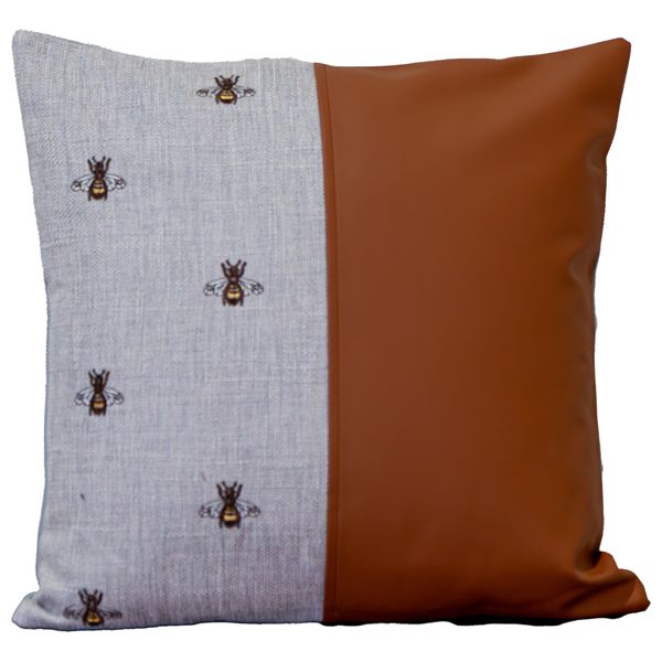  SADAF Artisan Split Fabric Accent Pillow - Brown 