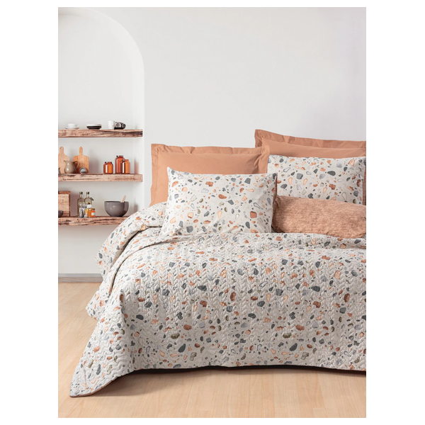 SADAF Complete Set, Double , 220 x 230cm - 4 Piece - Brown