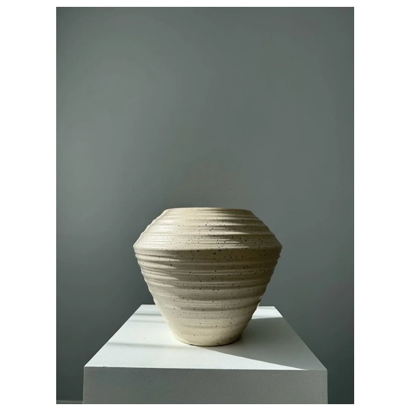  صدف مزهرية من الفخار الحجري المرقط المعاصر - L185 