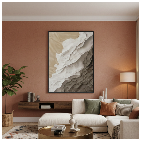 Sadaf CHB 08 - Art painting - White