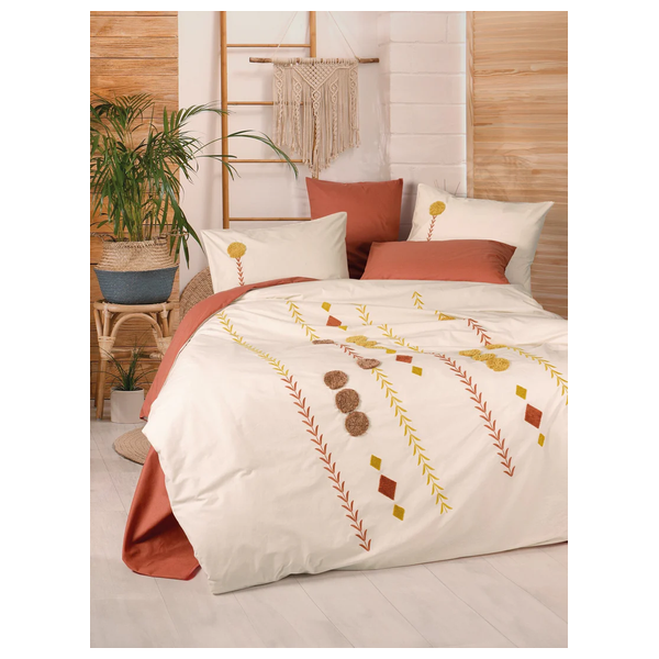  صدف طقم غطاء لحاف مزدوج 220 × 200 سم - 6 قطع - طوبي 