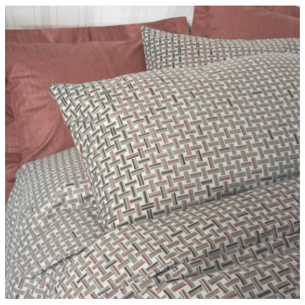  صدف طقم غطاء لحاف مزدوج 220×200 سم - 4 قطع - سلمون 