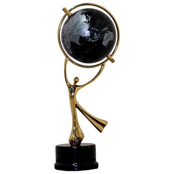  صدف تمثال أطلس الكرة الأرضية - T308 -  أزرق داكن 